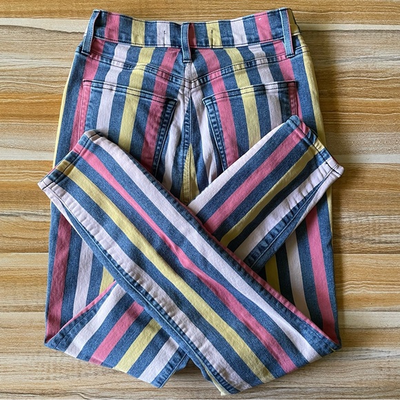 3x1 Striped High Waist Jeans - Picture 7 of 8